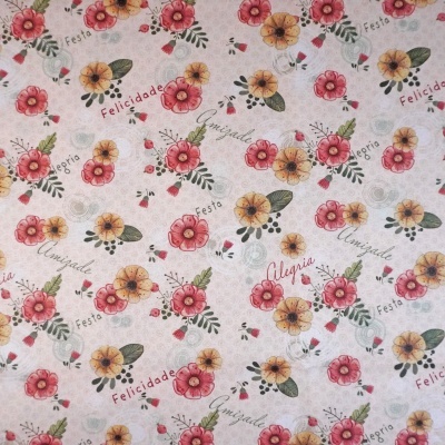 Tecido Fuxicos Floral Alegria 150cm