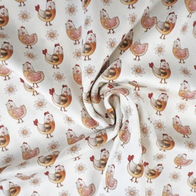 Tecido Fuxicos MINI GALINHAS 150cm