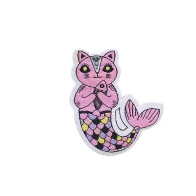 FG - Emblema Tecido Gato Sereia