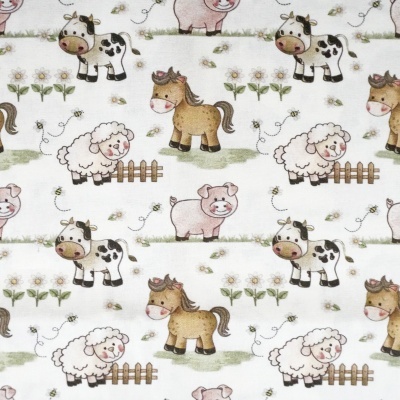 Tecido Fuxicos ANIMAIS VIDA NO CAMPO 150cm