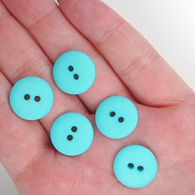 Botão Mate Turquesa 15mm
