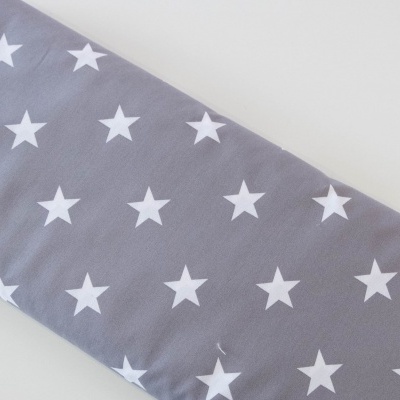 Tecido estrela muito grande cinza 150cm