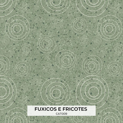 Tecido Fuxicos Cats Básico Verde 150cm