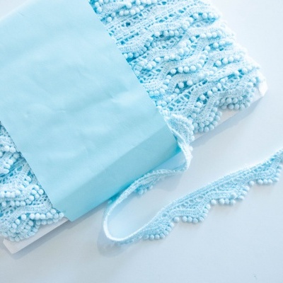 Renda Pompom-Celeste