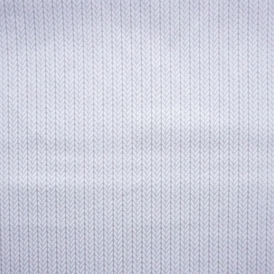 Tecido branco com padrão de linhas cinzentas em chevron