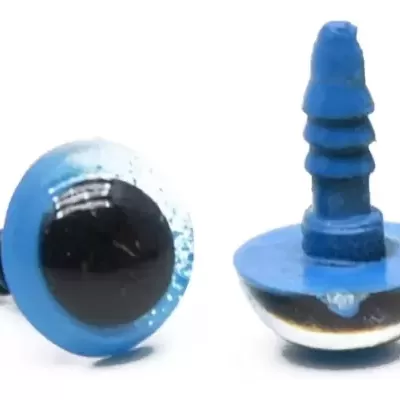 Olhos de Boneco Preto/Azul 10mm