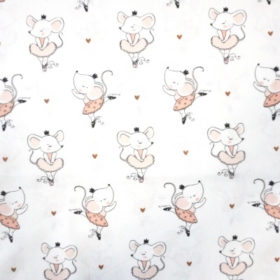 Tecido Ratinhas Bailarinas 150cm