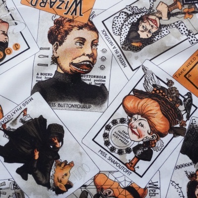 Tecido Riley Blake Terror Branco 1x110cm