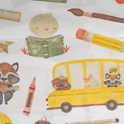 Tecido Animais na Escola 160cm