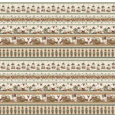 Tecido Fuxicos Barras Alegria 150cm