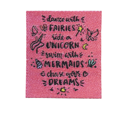 FG - Emblema Tecido Frases Rosa