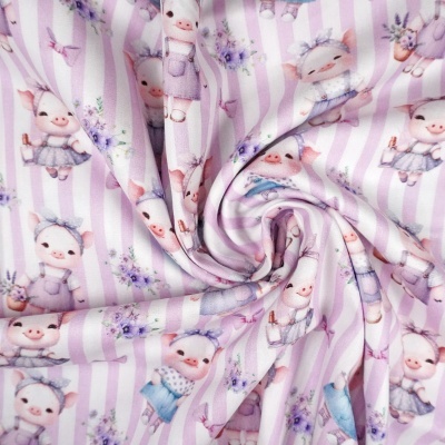 Tecido Fabricart Pig Riscas Lilás 150CM