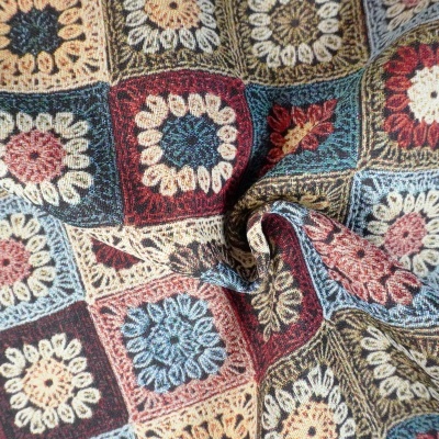 Tecido Gobelin Granny Square Florido 140CM