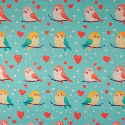 Tecido Azul Passarinhos 150cm