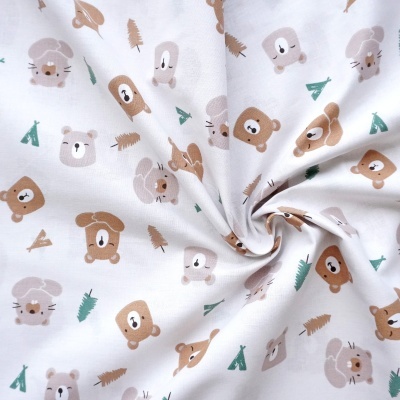 Tecido Domotex Castor, Urso e Tendas Tipi 150cm