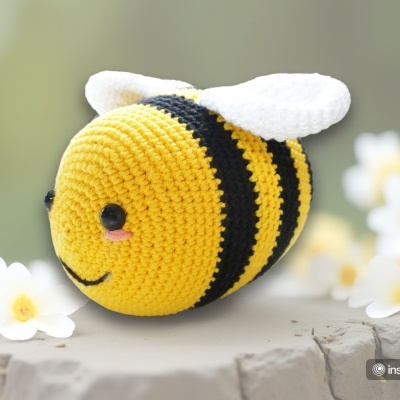 Kit 3DC Abelha Amigurumi