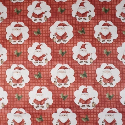 Tecido Fuxicos Noel No Camafeu Vermelho 150cm