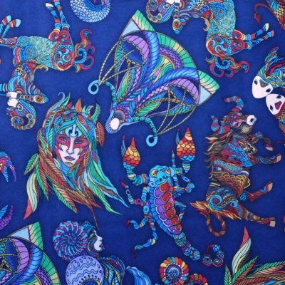 Tecido Desenhos Zodiaco 110cm