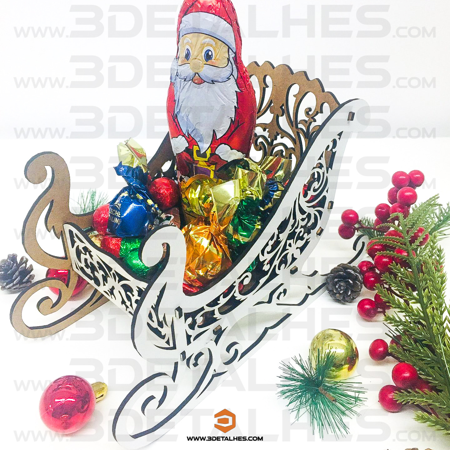 Trenó do Pai Natal com Chocolates