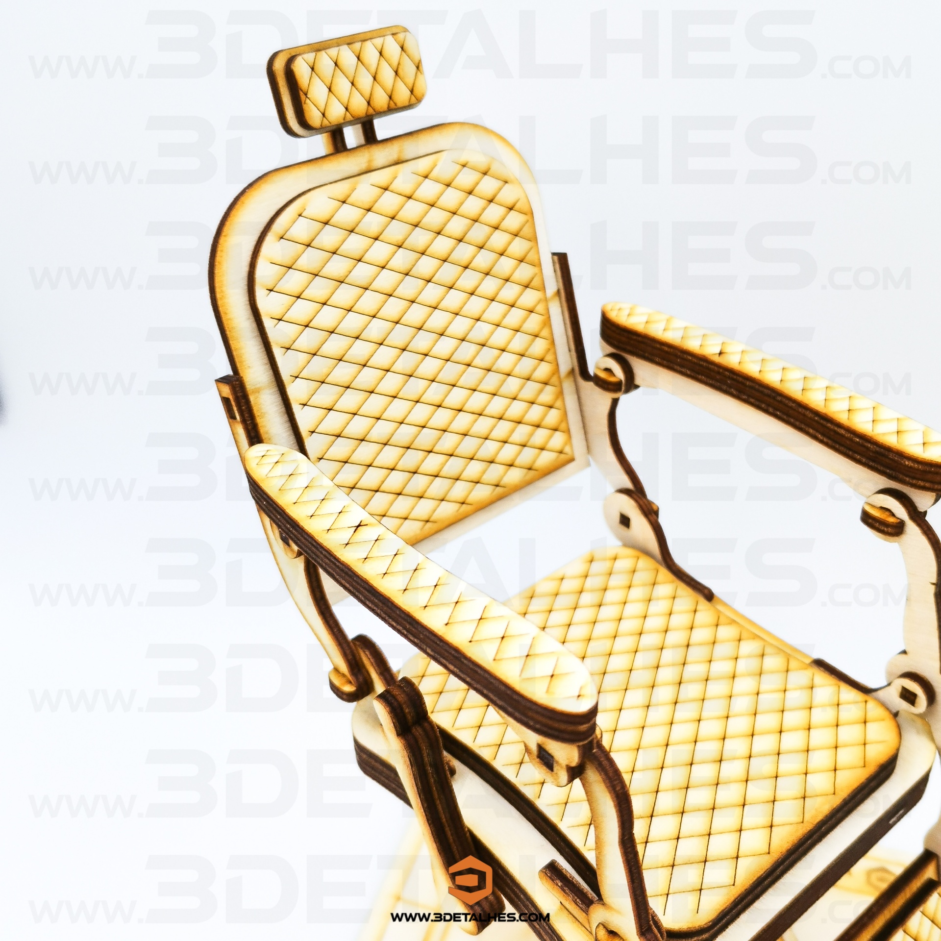 Cadeira de Barbeiro 3D