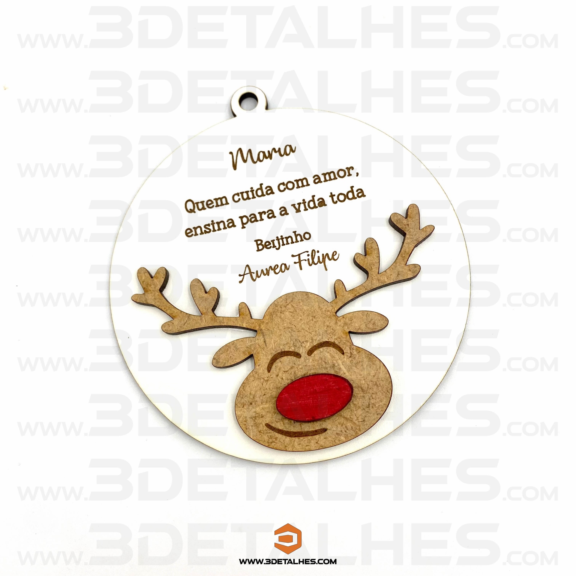 Bola Natal - Veado Nariz Vermelho