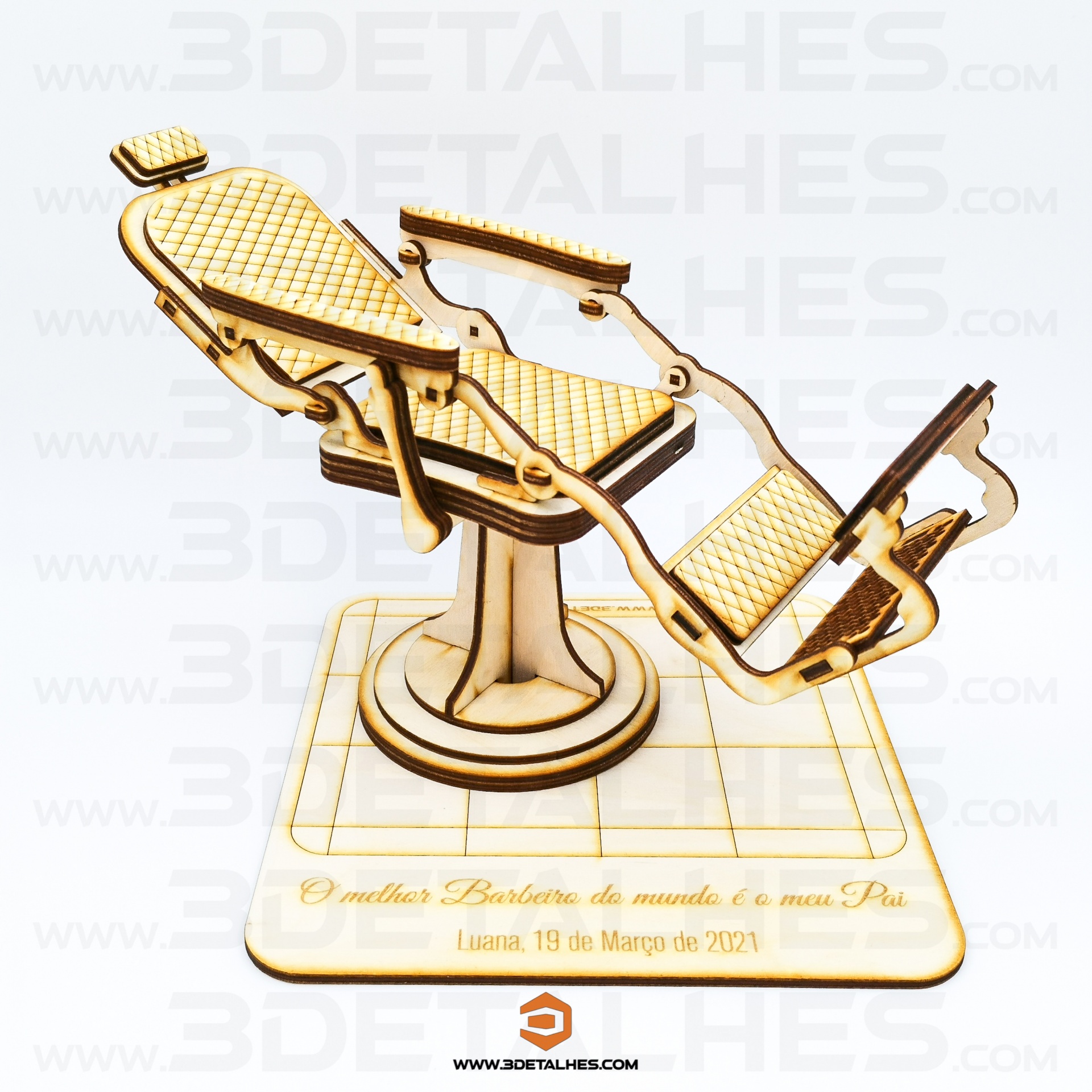 Cadeira de Barbeiro 3D