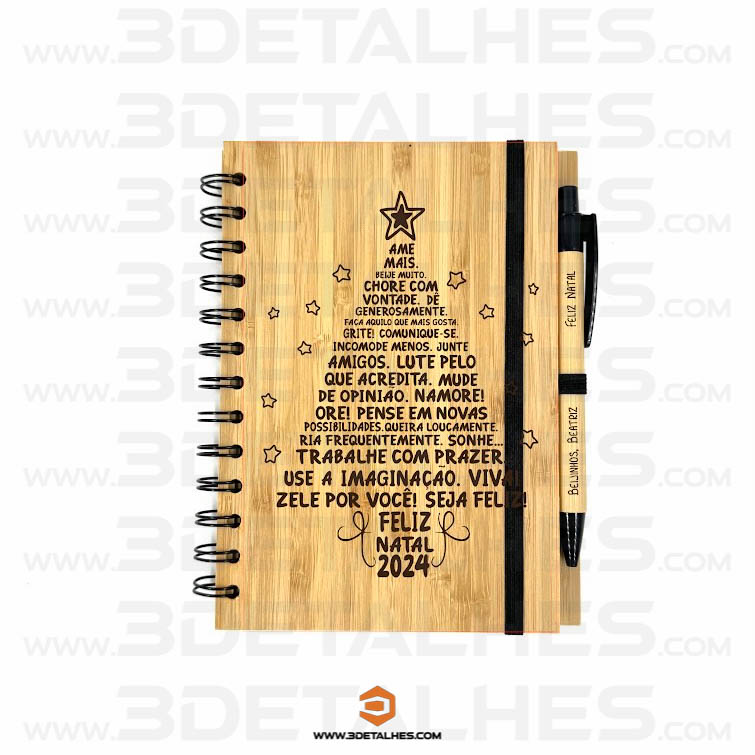 Caderno em Bambu - Natal