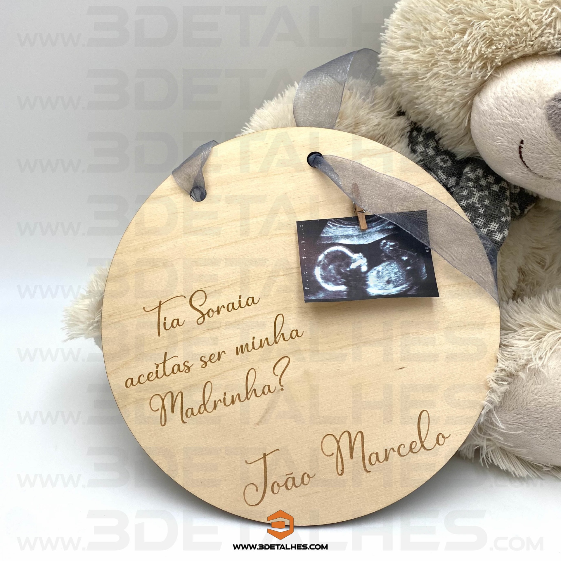 Convite Padrinhos 20cm