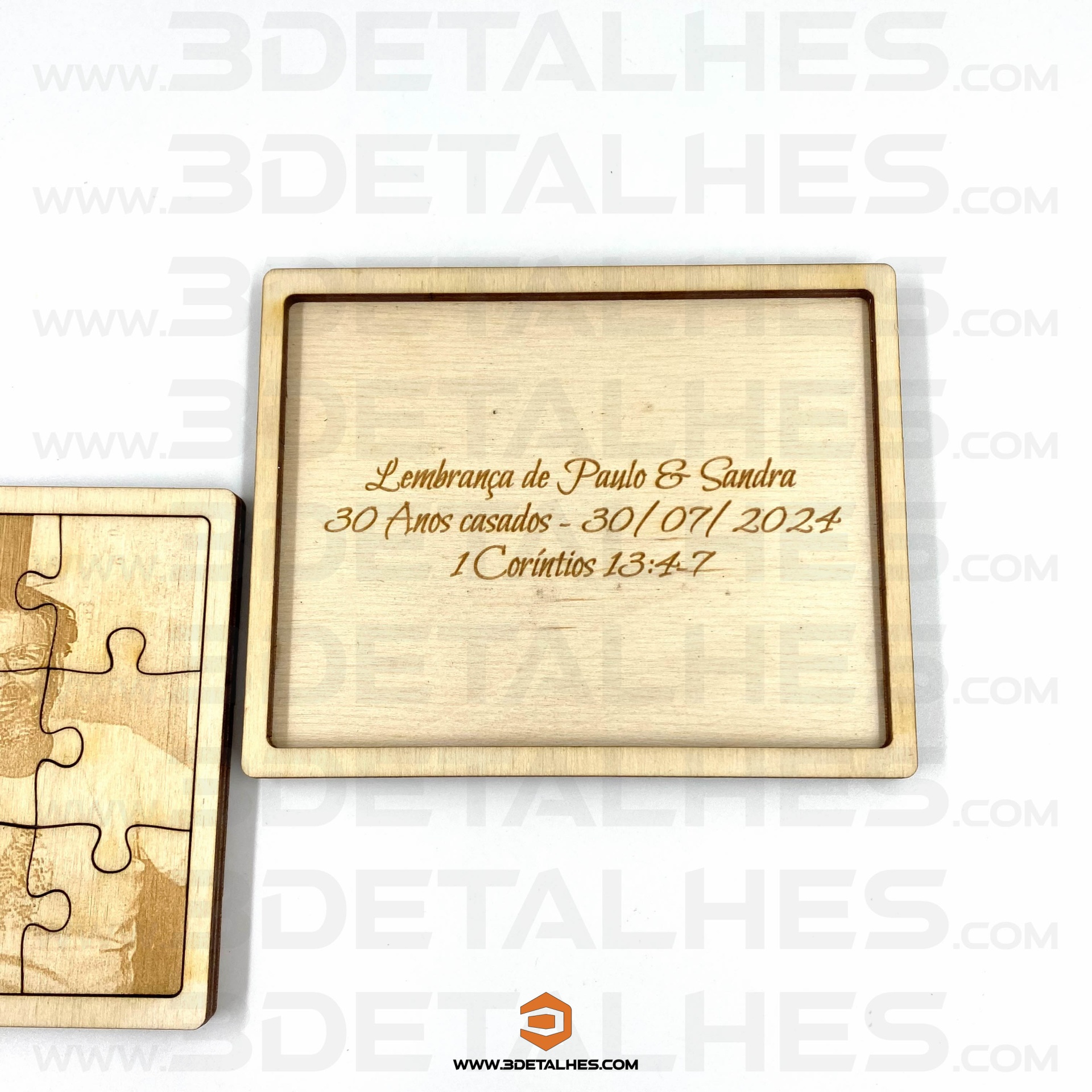 Lembrança Puzzle com Fotografia Gravada