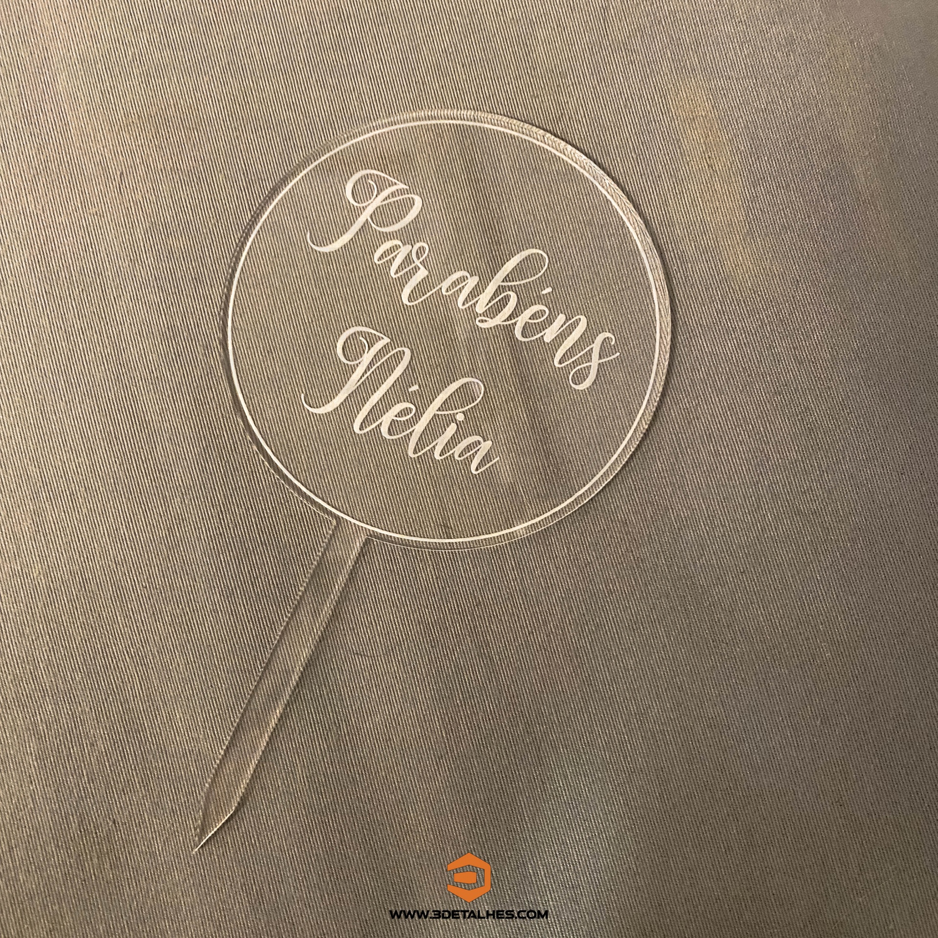 Topo de Bolo em Acrilico