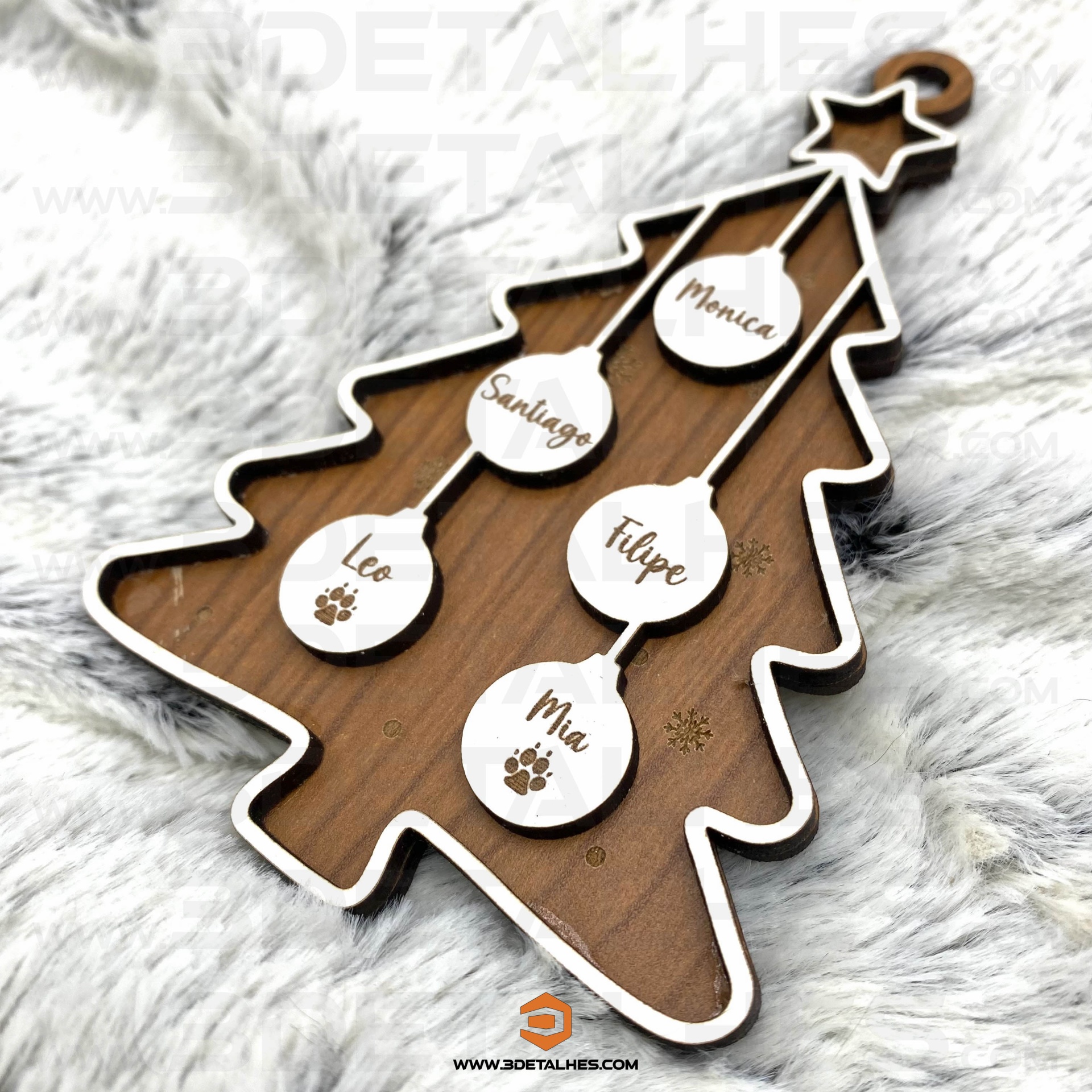 Pendente - Árvore de Natal com Nomes