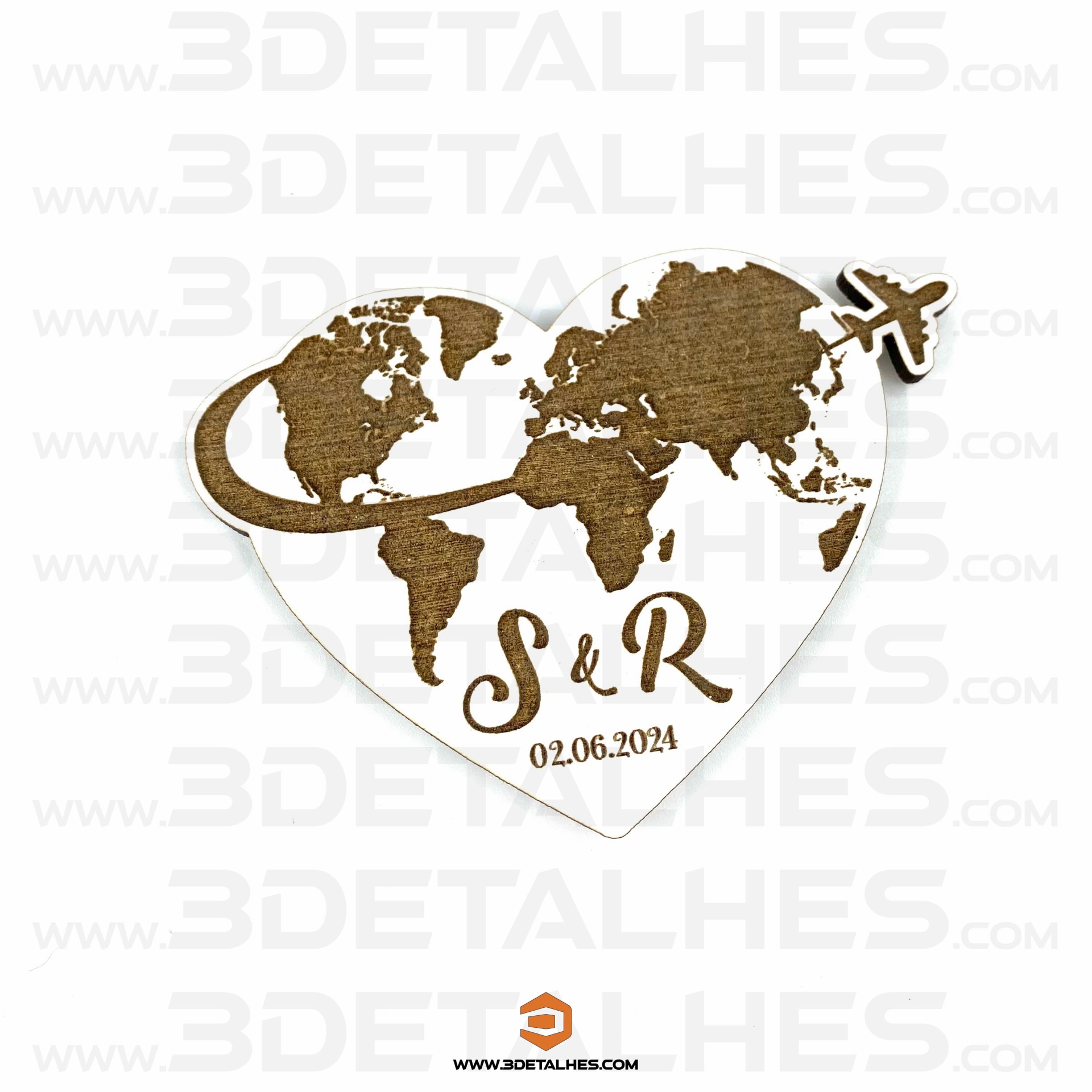 Lembrança Íman - Coração Viagem