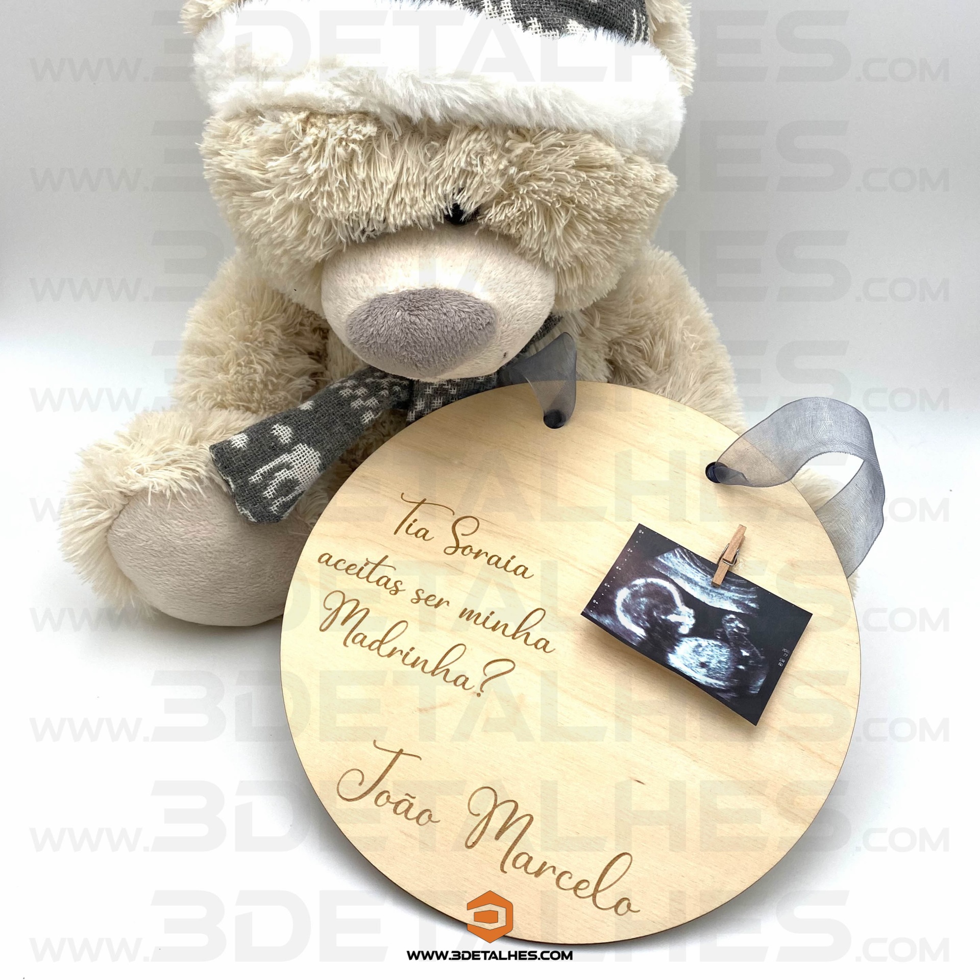 Convite Padrinhos 20cm