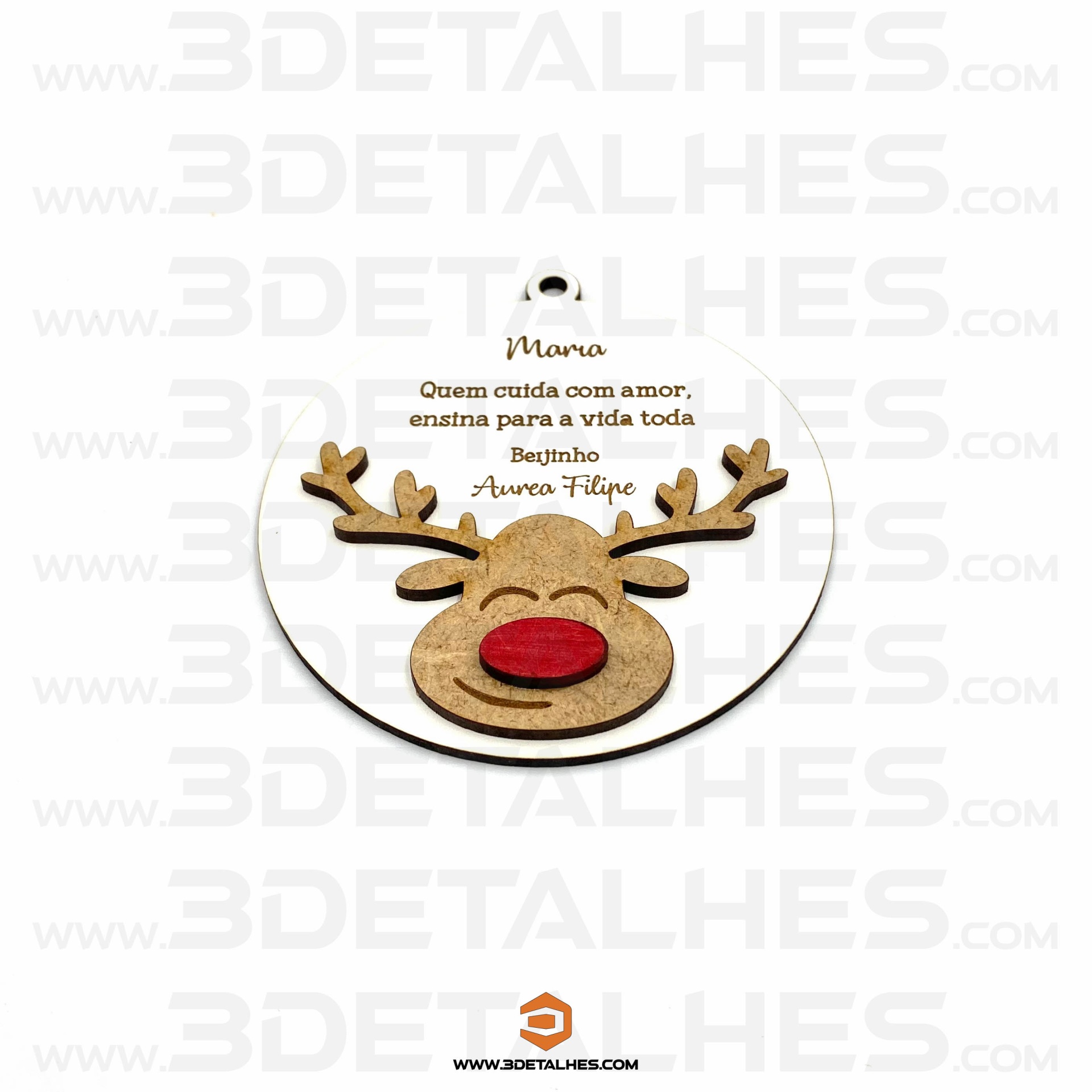 Bola Natal - Veado Nariz Vermelho