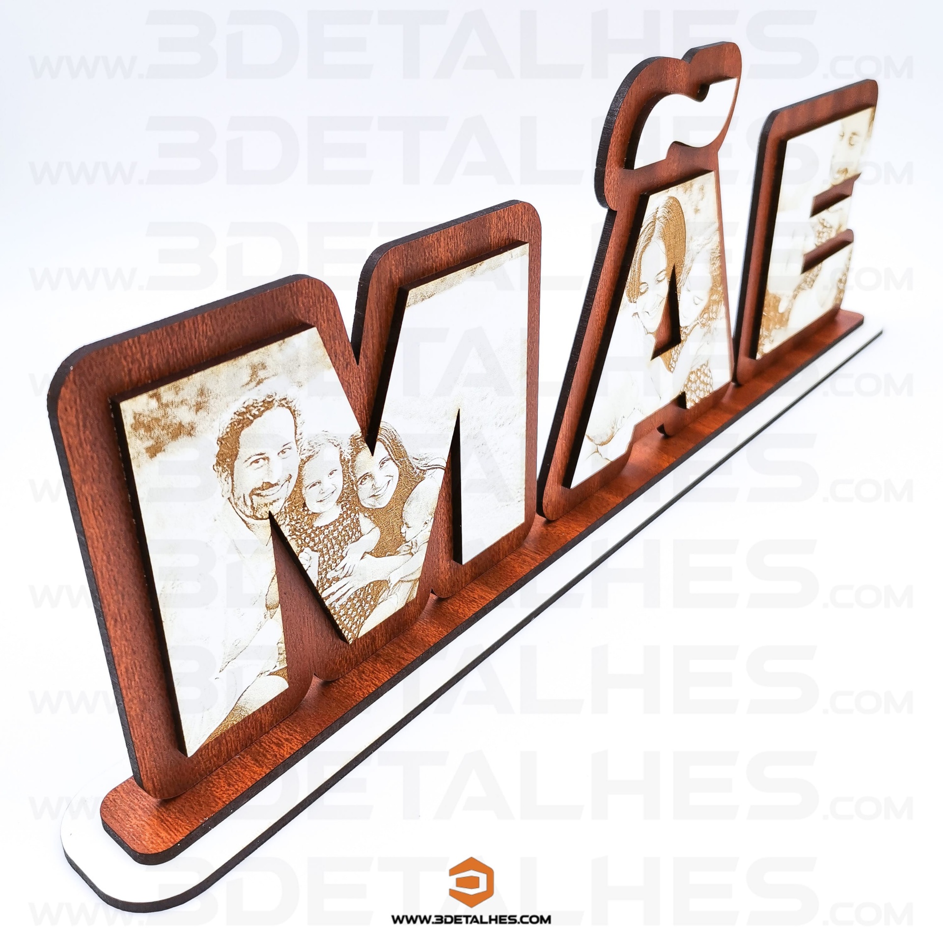 Peça Mãe com Fotografias Gravadas