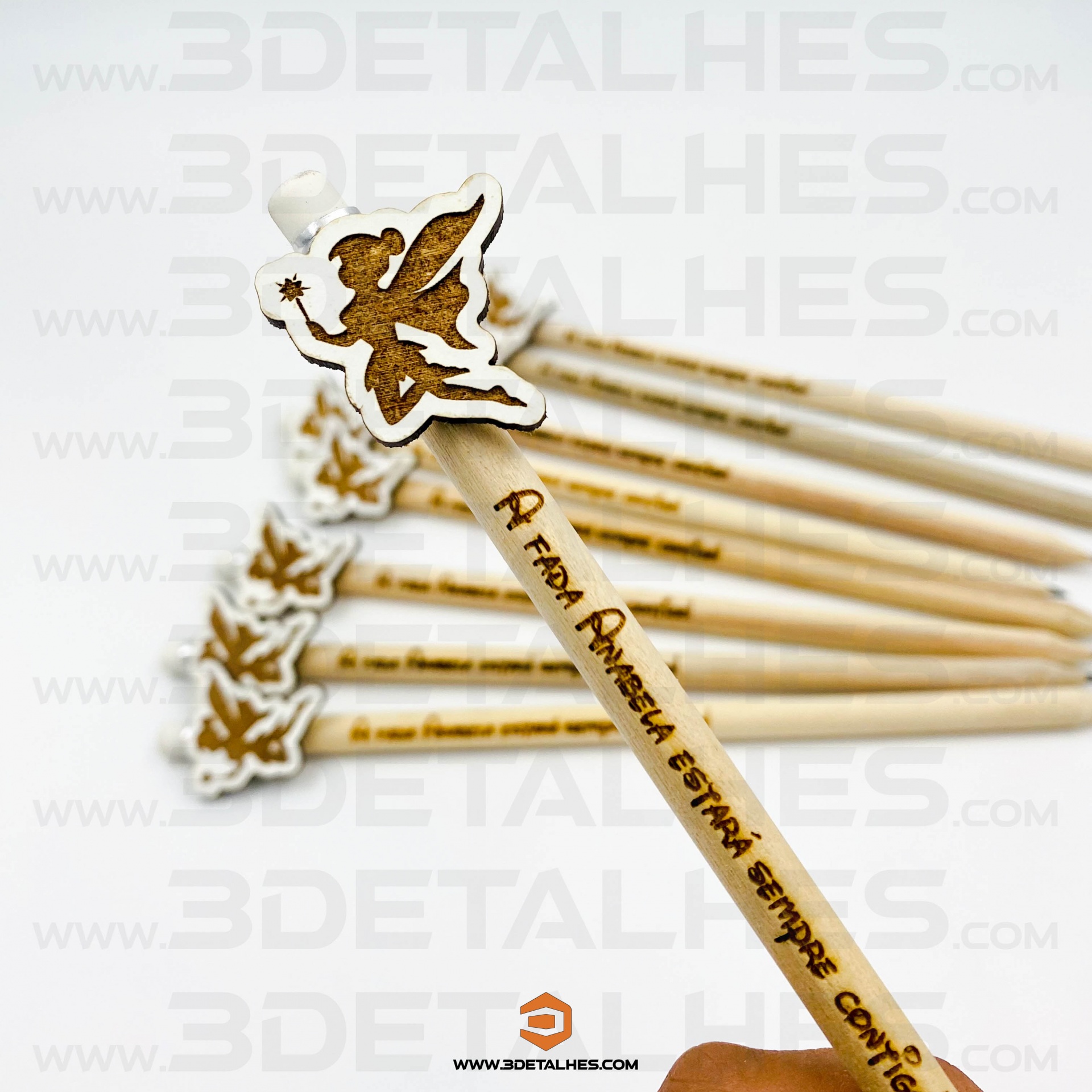 Lápis com Frase e Aplique