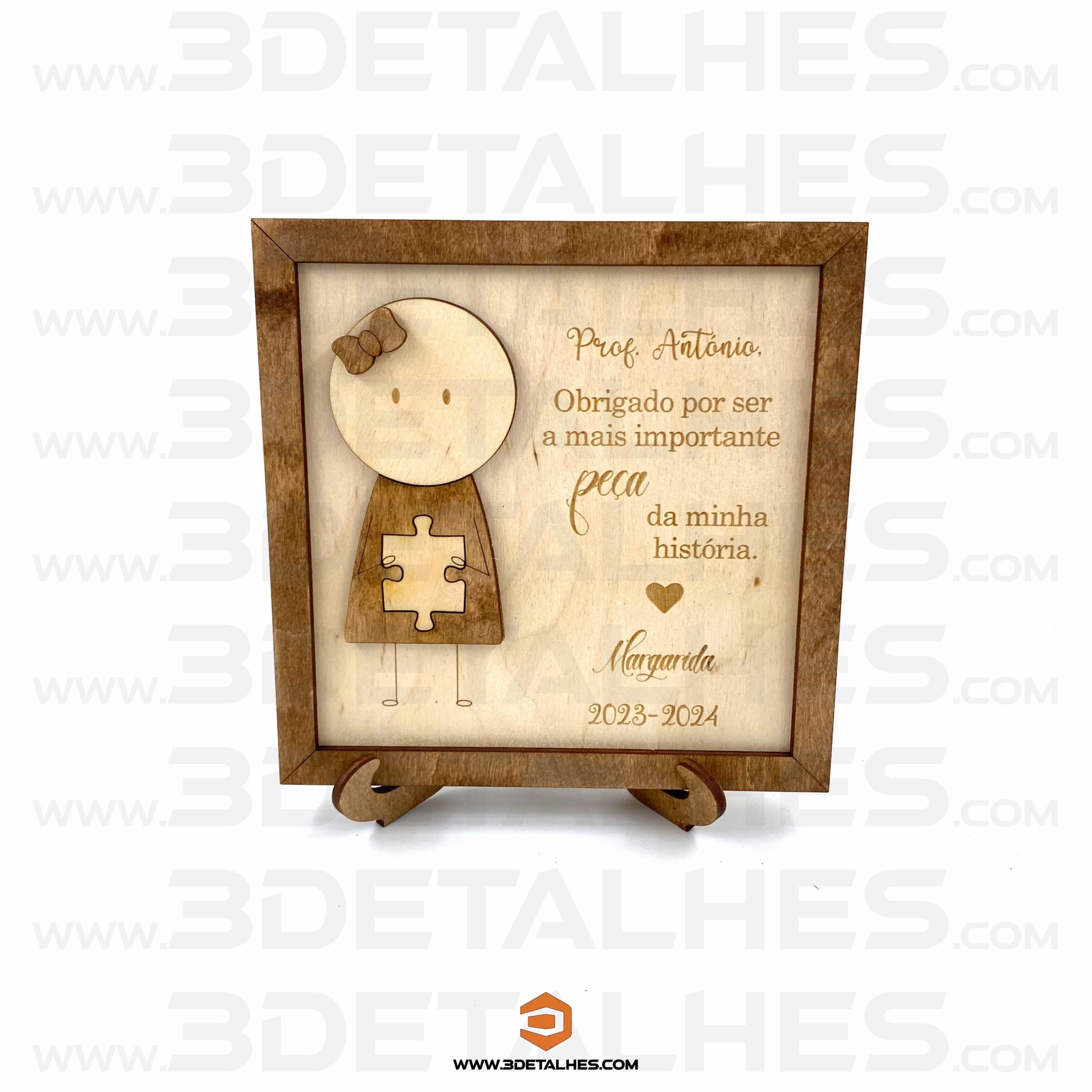 Quadro Dedicatória - Boneco