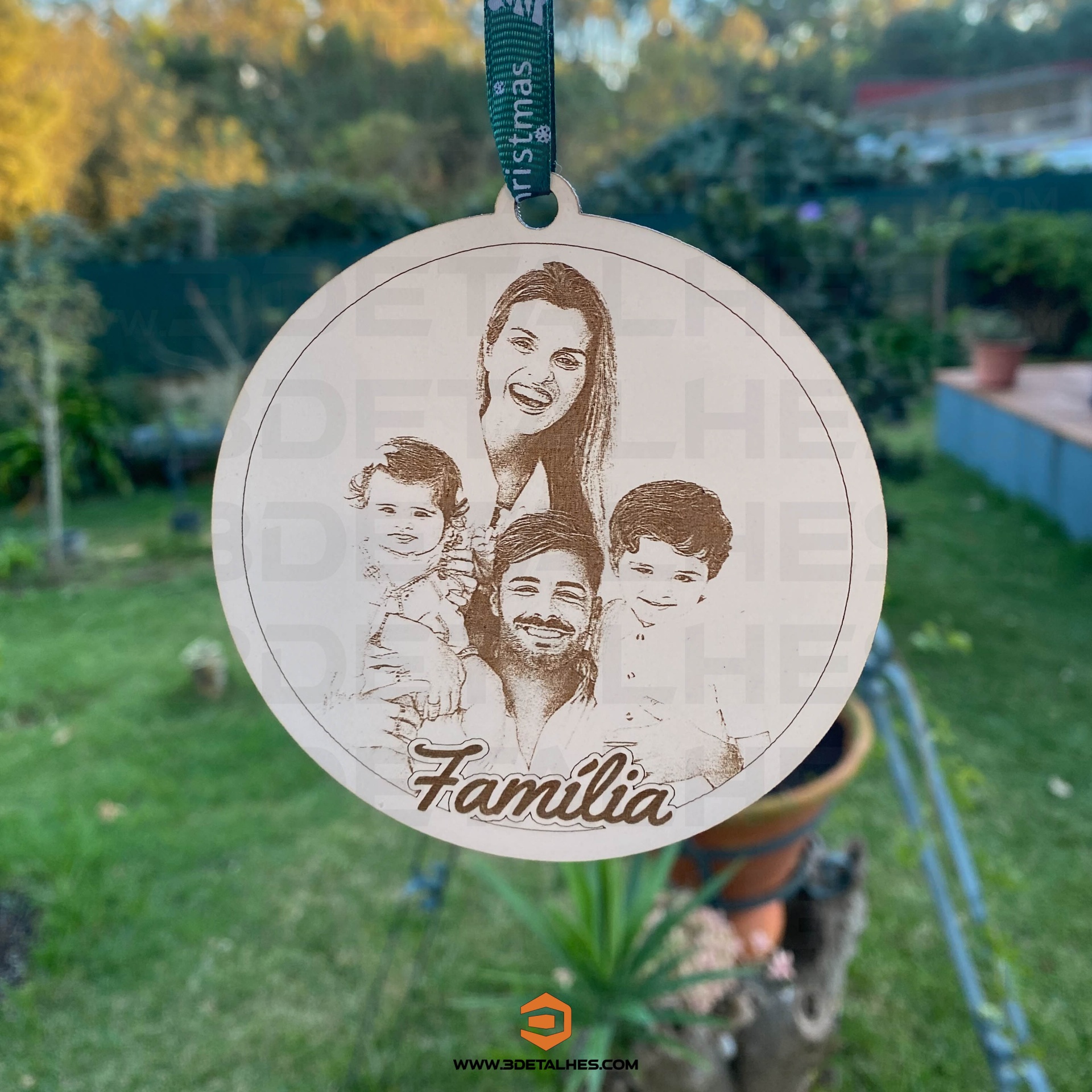 Bola de Natal com Fotografia