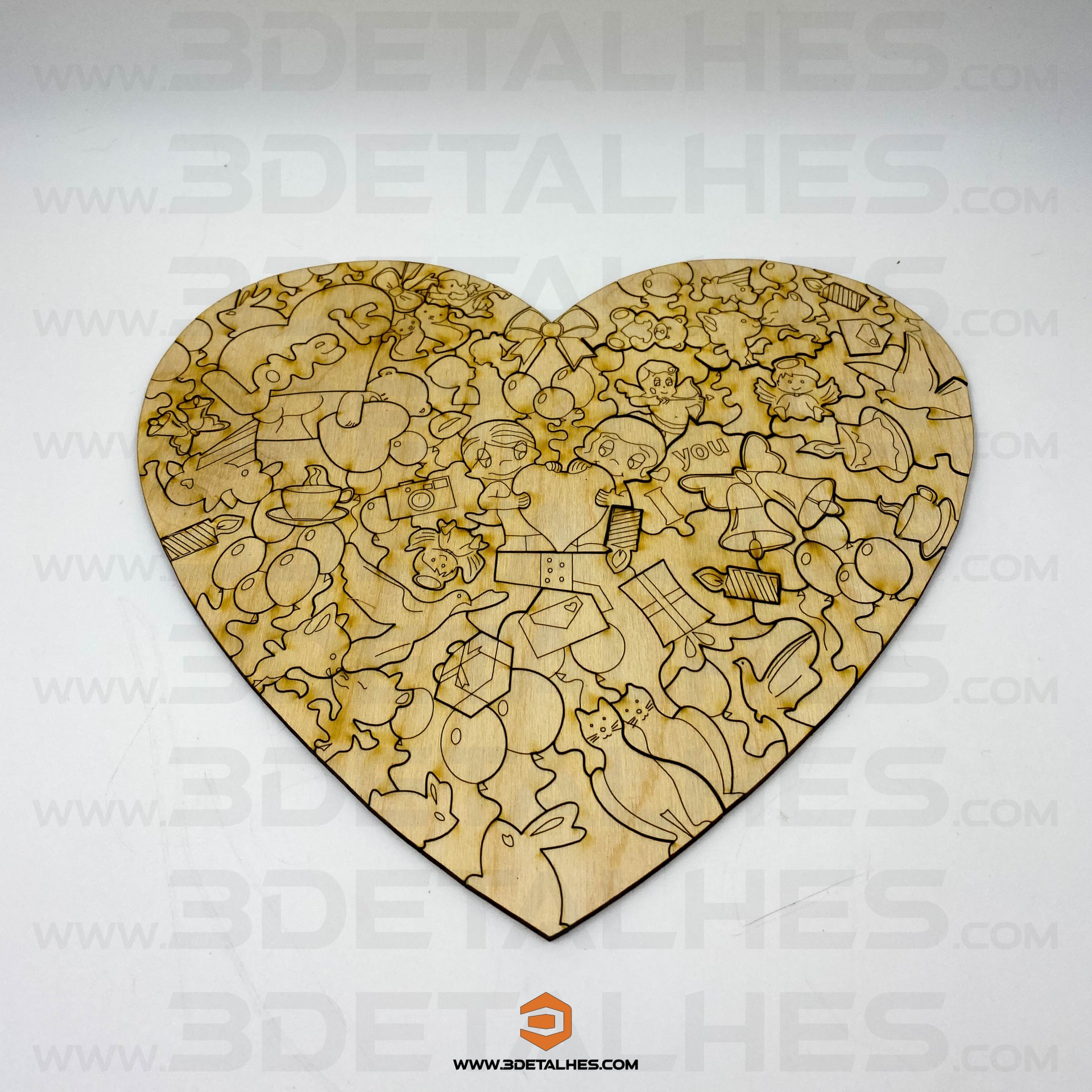 Puzzle Coração - 105 peças