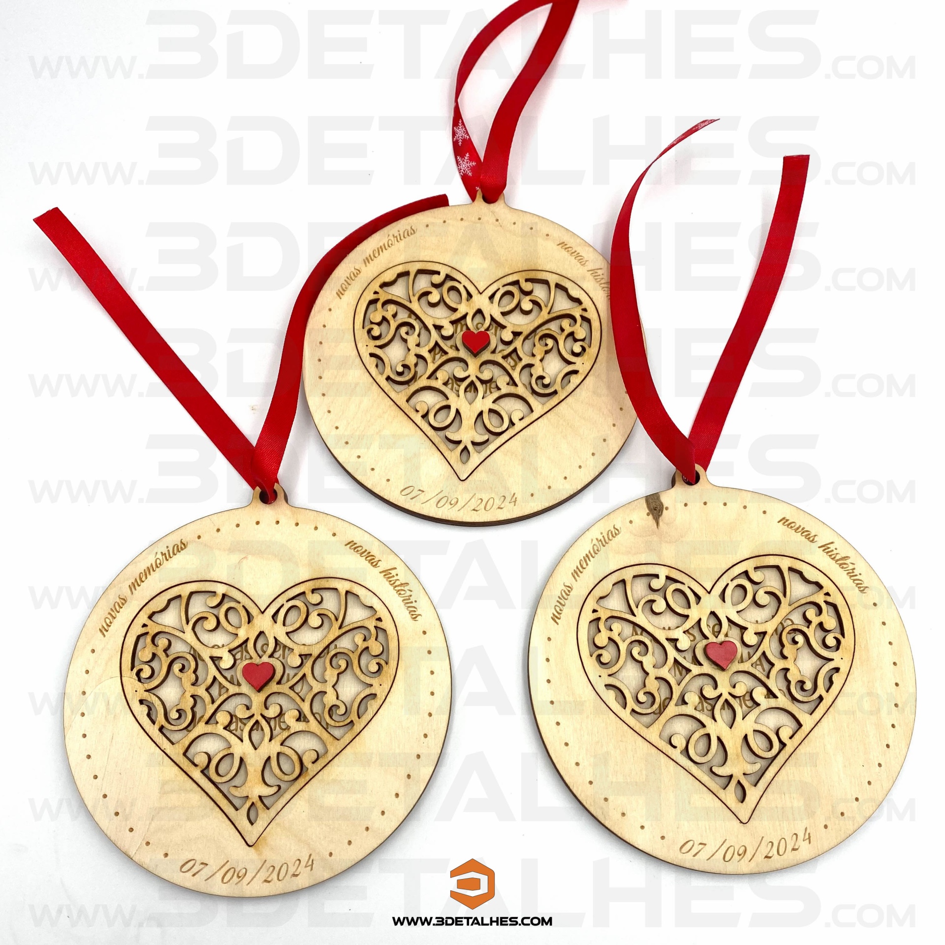 Convite Padrinhos Coração