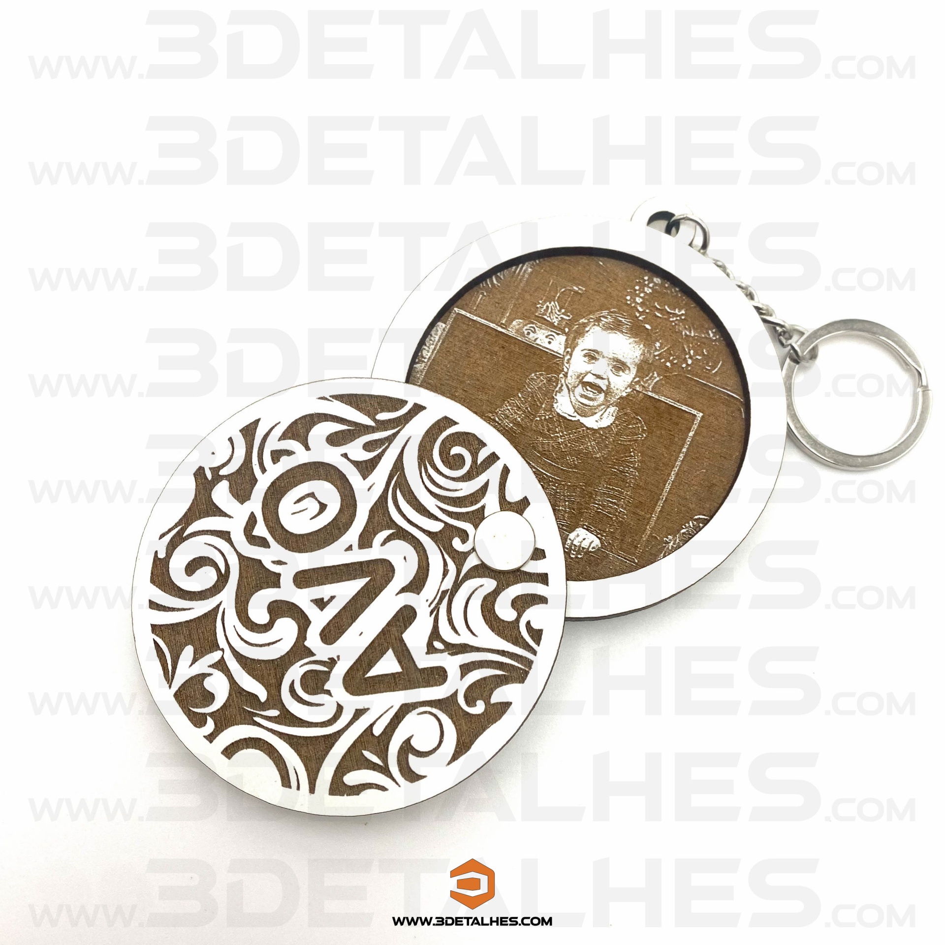 Porta Chave Redondo com Foto