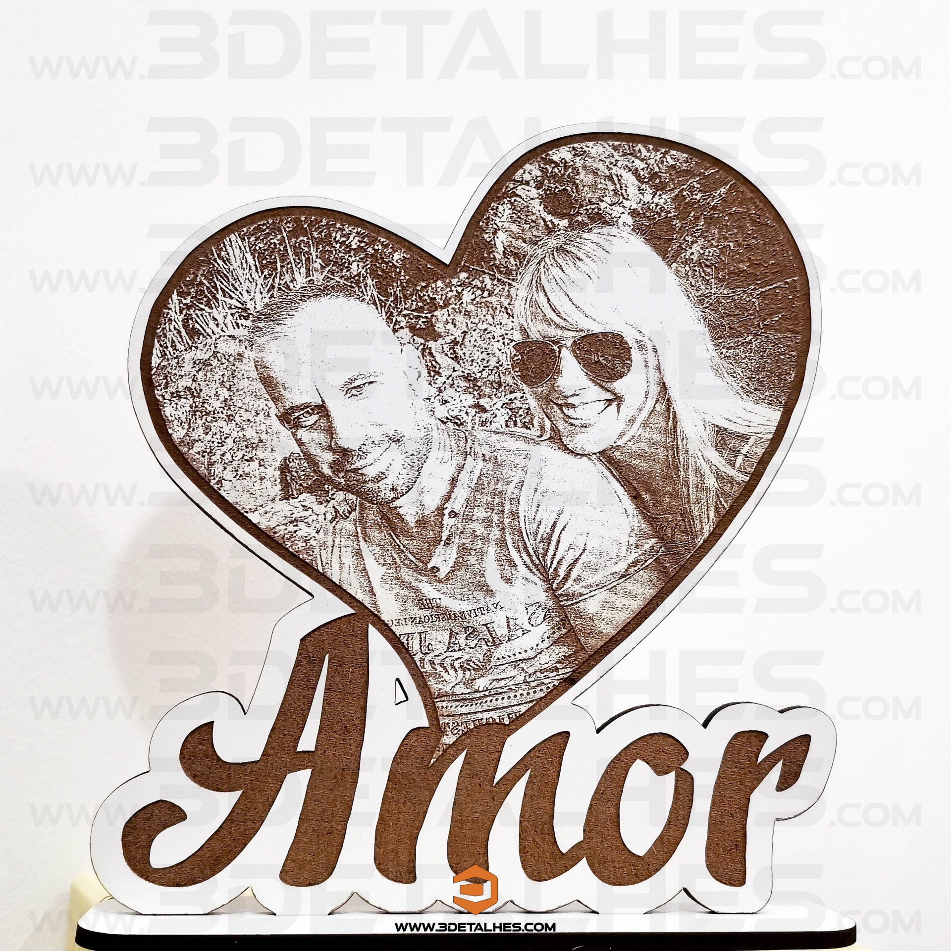 Coração com Foto Gravada