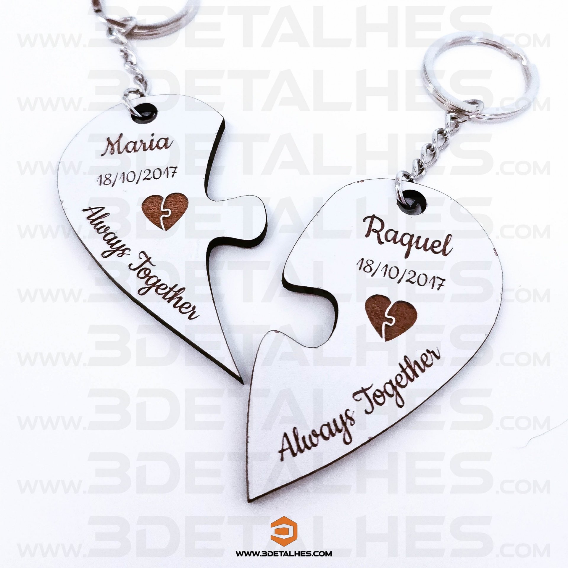 Conjunto Porta Chave Coração