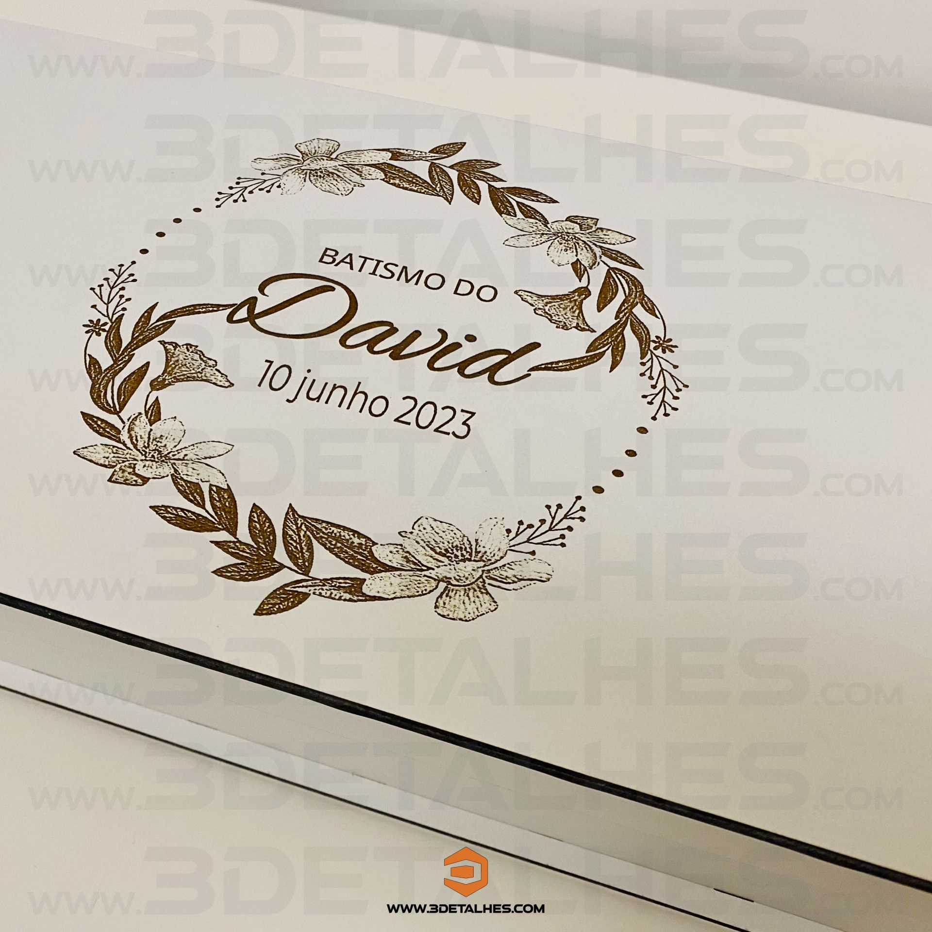 Caixa de Batismo Floral