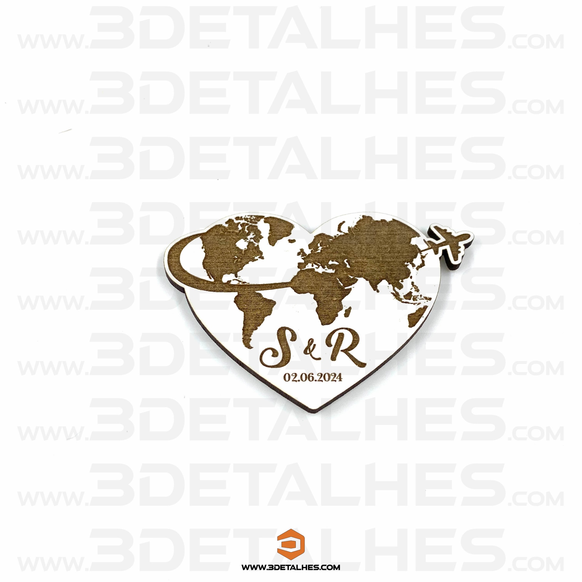 Lembrança Íman - Coração Viagem