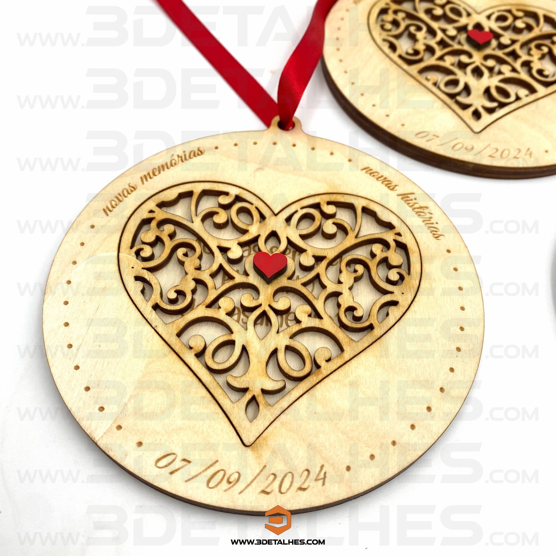 Convite Padrinhos Coração