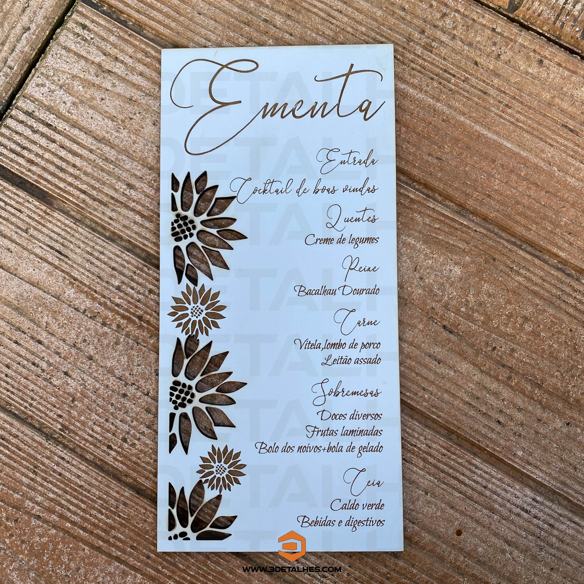 Ementa Individual Girassóis