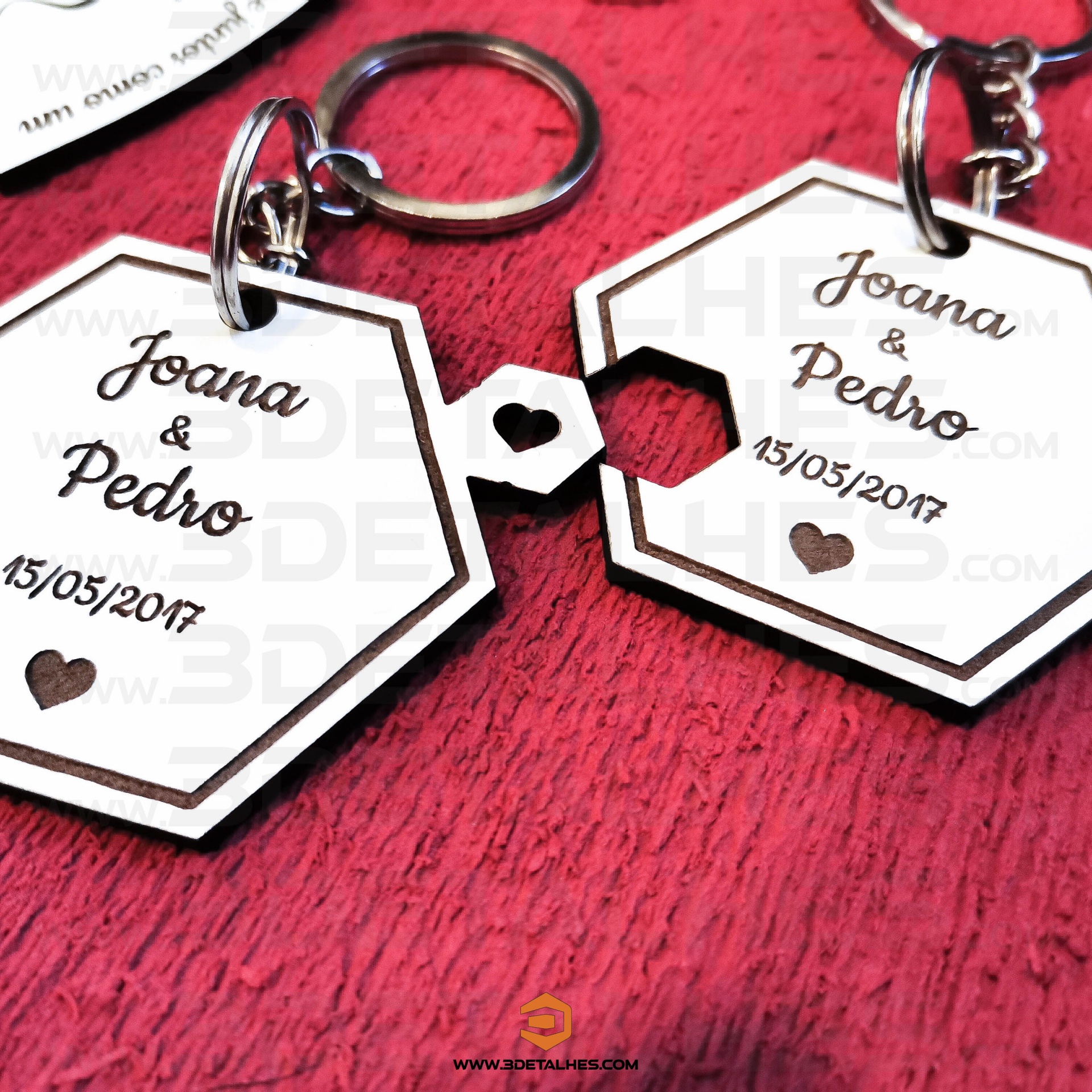 Conjunto Porta Chaves Hexágono