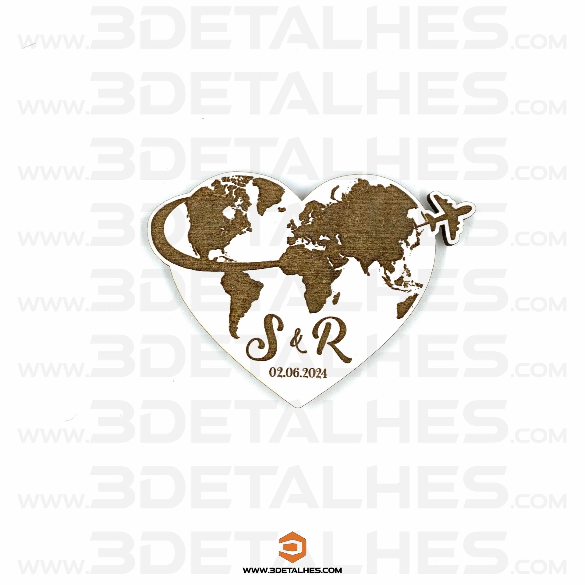 Lembrança Íman - Coração Viagem