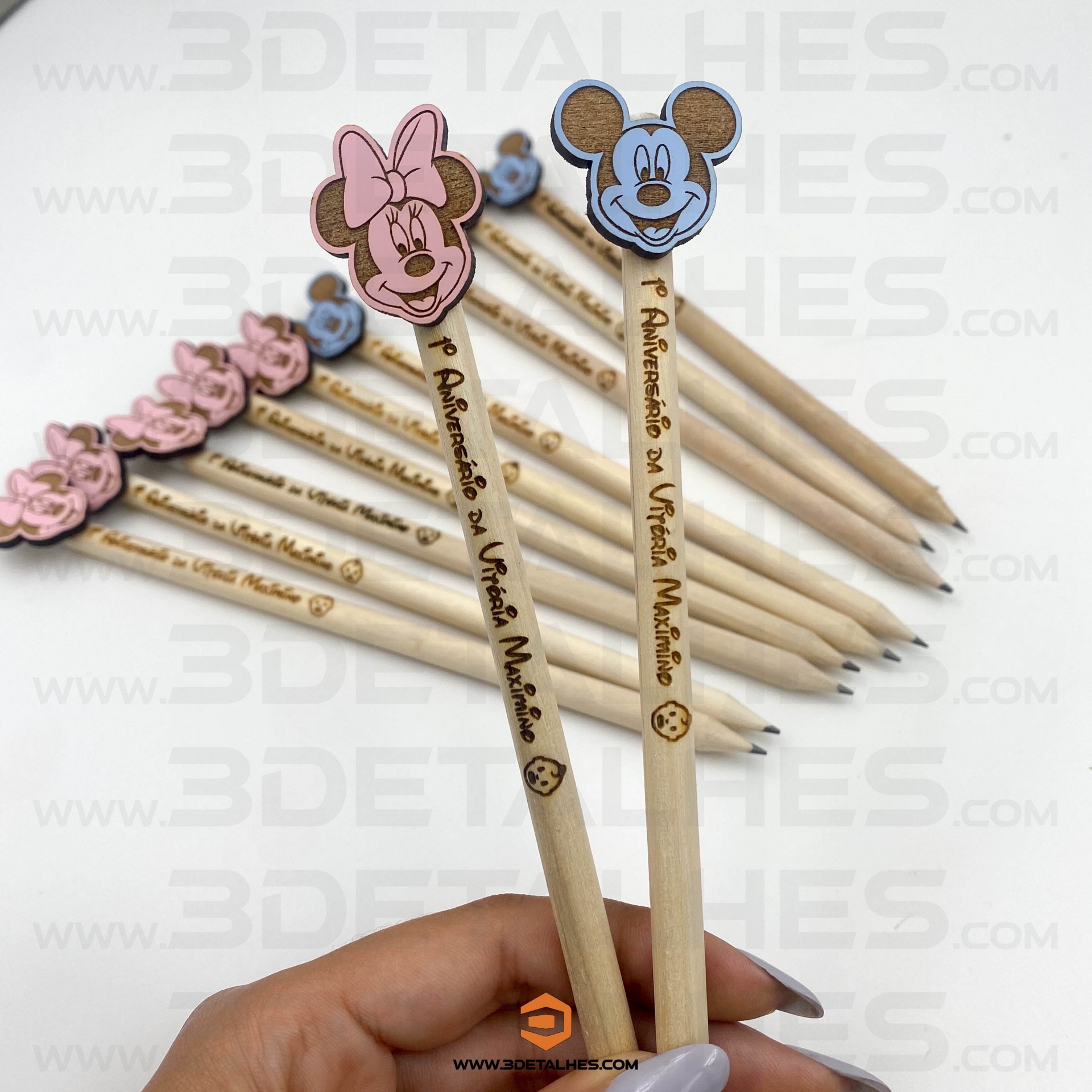 Lápis com Frase e Aplique